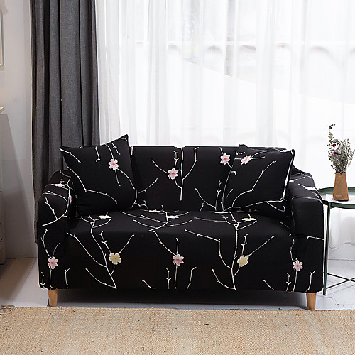 

Floral Print Sofa Cover Couch Cover Furniture Protector Soft Stretch Sofa Slipcover Spandex Jacquard Fabric Super Fit for 1~4 Cushion Couch and L Shape Sofa,Easy to Install
