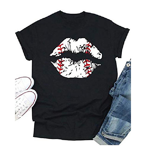 

cute baseball graphic tee shirts for women teen girls junior short sleeve casual summer graphic tee shirts top