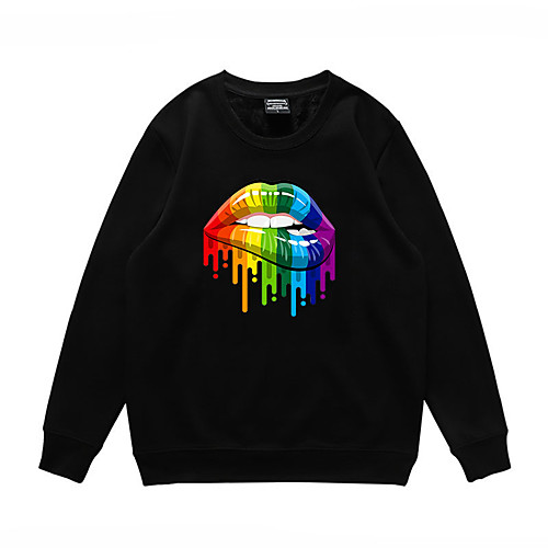 

Men's Pullover Sweatshirt Print Slogan Daily Casual Hoodies Sweatshirts Black