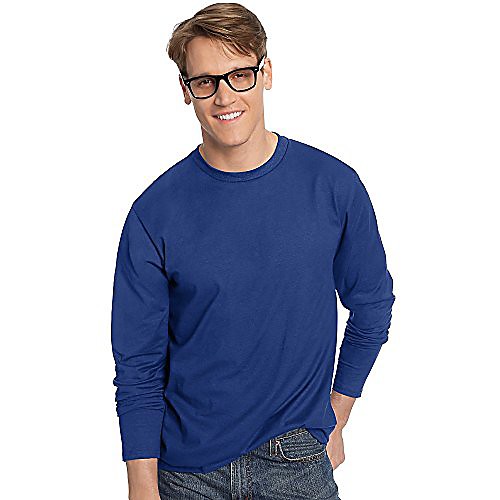 

tagless nano-t men's long-sleeve tee, deep royal, s