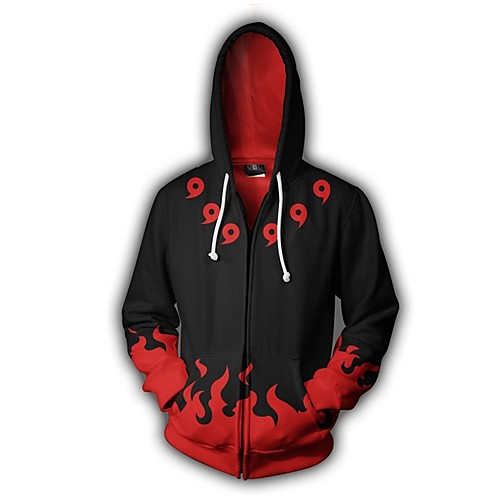 

Men's Zip Up Hoodie Sweatshirt Graphic Daily Other Prints Basic Hoodies Sweatshirts Red