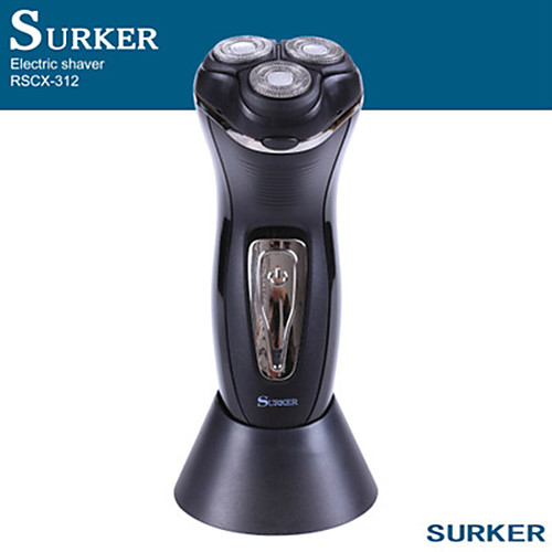 

Surker Men's Shaver Electric Razor Barber Shaving Machine Floating 3 Cutter Head Abs Trimmer For Face Charging And Plugging 312