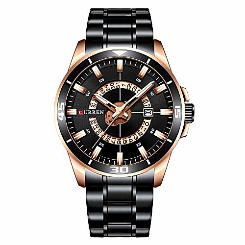 

mens watches stainless steel waterproof gents watch chronograph wrist watches for men analog date calendar business classic watches