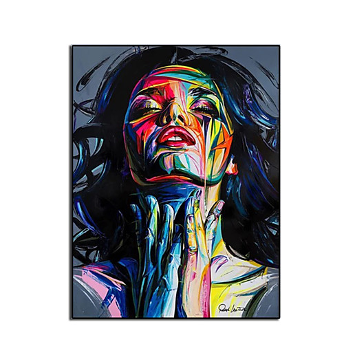 

Oil Painting Hand Painted Vertical Abstract Nude Comtemporary Modern Rolled Canvas (No Frame)