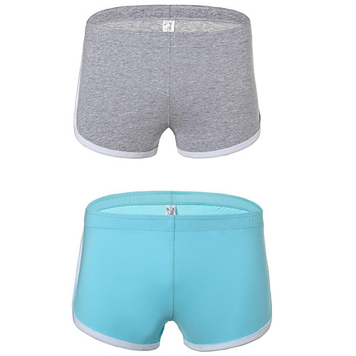 

Men's 2 Piece Basic Boxers Underwear - Normal Low Waist Multi color M L XL