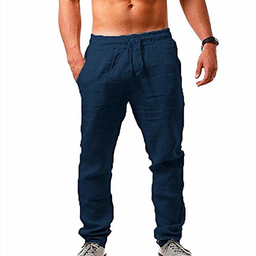 

Men's Side Pockets Drawstring Pants / Trousers Quick Dry Moisture Wicking Gray khaki Almond Casual Sports Activewear Loose