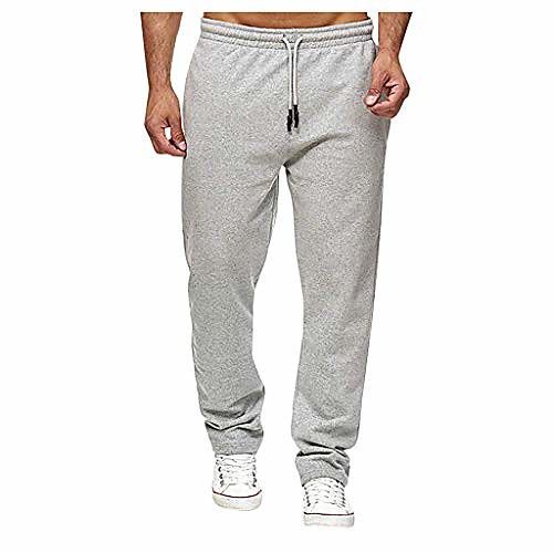 

men's jogger sweatpants casual lightweight breathable quick dry hiking running outdoor sports pants gray