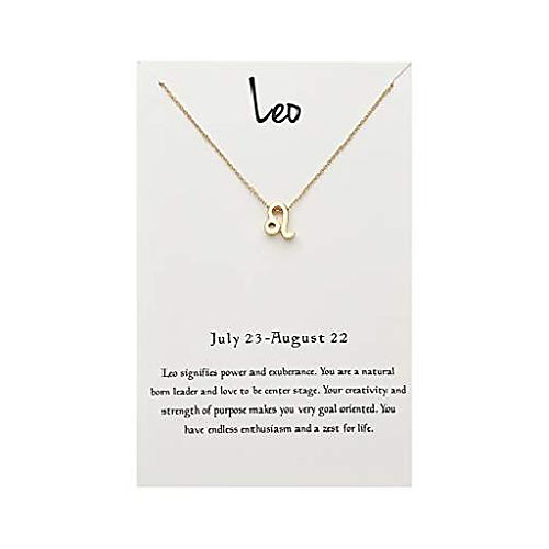 

leo necklace for women jewelry astrology horoscope zodiac necklace gold plated pendant birthday gift