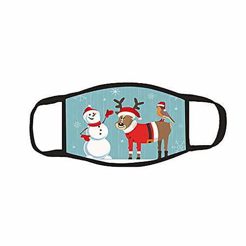 

1pcs adult christmas printed face covering outdoor reusable washable breathable bandanas
