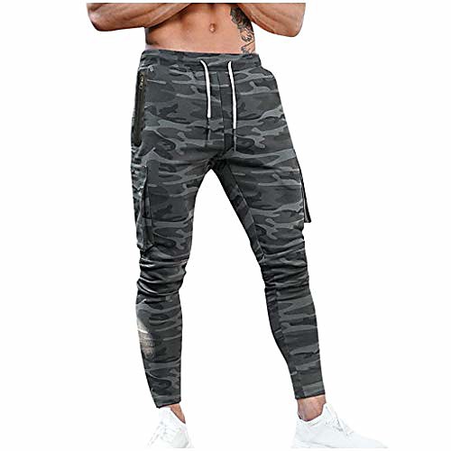 

fashion pants men's sports jogging multi-pocket camouflage bodybuilding long pants trousers