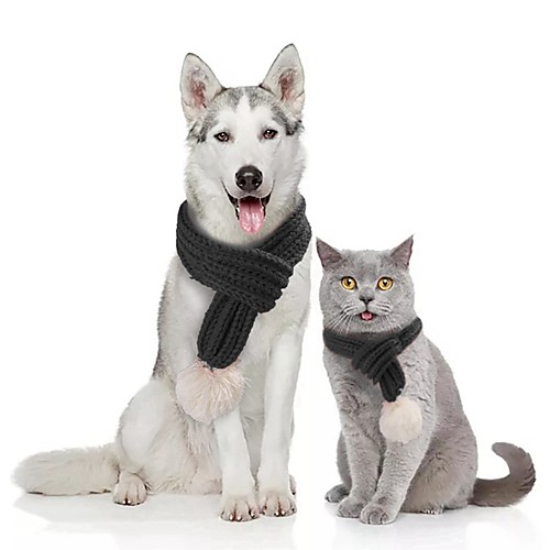 

Dog Cat Costume Holiday Decorations Dog Scarf Solid Colored Halloween Christmas Winter Dog Clothes Puppy Clothes Dog Outfits Red Green Gray Costume for Girl and Boy Dog Plush S M L
