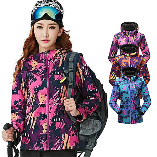 

Women's Hiking Softshell Jacket Winter Outdoor Camo Windproof Breathable Anatomic Design Wear Resistance Jacket Winter Jacket Top Softshell Waterproof Single Slider Camping / Hiking Hunting Traveling