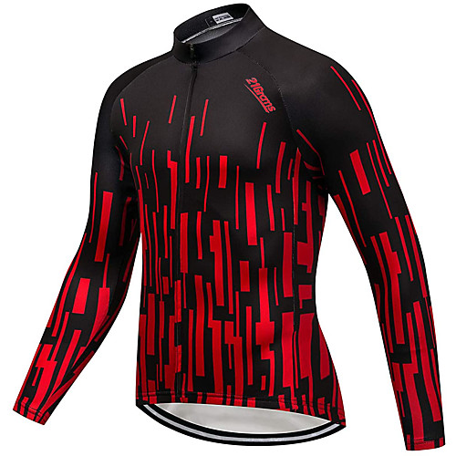 

21Grams Men's Long Sleeve Cycling Jersey Winter Red Bike Jersey Top Mountain Bike MTB Road Bike Cycling Breathable Warm Quick Dry Sports Clothing Apparel / Stretchy / Athleisure