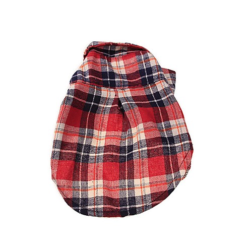 

Dog T-shirts Puppy Clothes Plaid / Check Spots & Checks Casual / Daily Dog Clothes Puppy Clothes Dog Outfits Red Dark Gray Green Costume for Girl and Boy Dog Terylene XS S M L XL