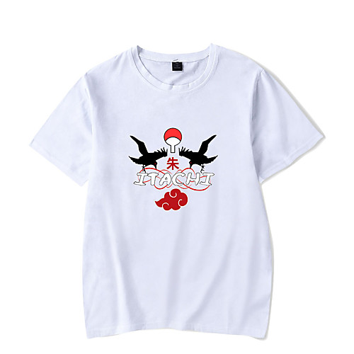

Inspired by Naruto Cosplay Akatsuki Uchiha Itachi T-shirt Polyester / Cotton Blend Print Printing T-shirt For Women's / Men's