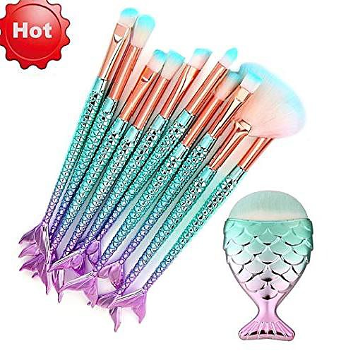 

makeup brushes set, 11 pcs make up foundation eyebrow eyeliner blush cosmetic concealer brushes (multicolor)