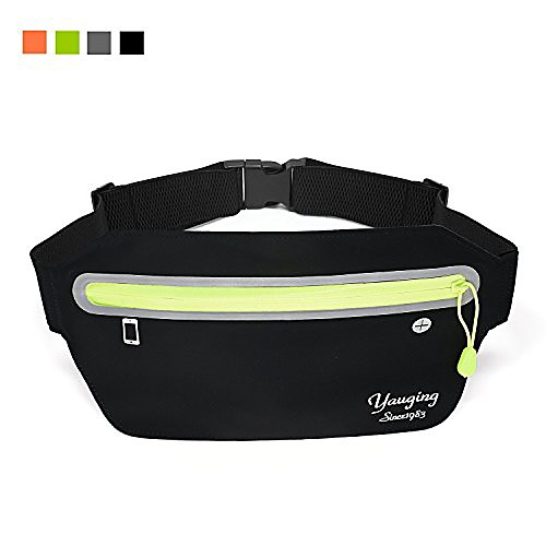 

running belts waist packs, multifunctional zipper pockets, waterproof waist bag with adjustable running pouch, for men and women running hiking cycling climbing, iphone (black)