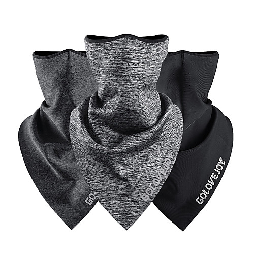 

Neck Gaiter Neck Tube Balaclava Bandana Mask Women's Men's Headwear Letter Thermal Warm Reflective Windproof for Running Jogging Training Winter Dark Grey Black Grey