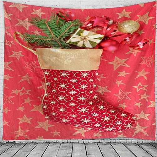 

Christmas Santa Claus Holiday Party Wall Tapestry Art Decor Blanket Curtain Picnic Tablecloth Hanging Home Bedroom Living Room Dorm Decoration Red Christmas Sock Gift