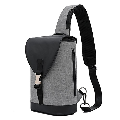 

Men's Unisex Bags Nylon Synthetic Sling Shoulder Bag Chest Bag Zipper Daily Outdoor 2021 Tote MessengerBag Black Blue Gray