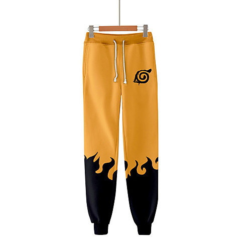 

men's naruto cosplay jogger sweatpants sports pants solid color sweatpants trousers kakashi sasuke itachi