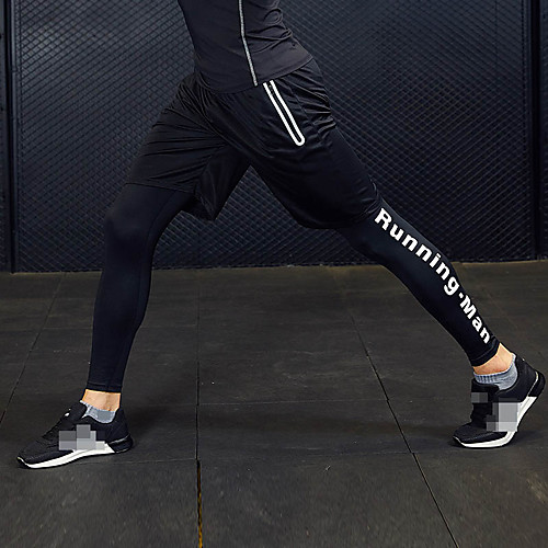 

Men's Leggings Running Tights Leggings Compression Pants Sports & Outdoor Tights Leggings Winter Fitness Running Jogging Training Reflective Butt Lift Breathable Sport Black / Stretchy / Athleisure