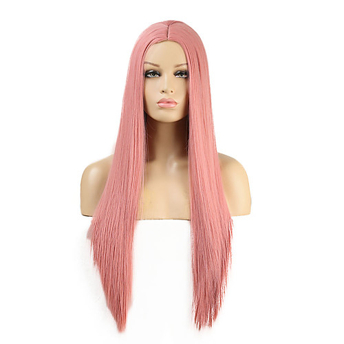 

Cosplay Costume Wig Synthetic Wig Straight Natural Straight Middle Part Wig Royal Blue Synthetic Hair Women's Odor Free Fashionable Design Soft Blue
