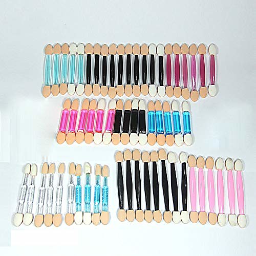

eye shadow applicators 100 pcs disposable eye shadow stick sponge double head latex eye shadow brush mini smudge stick eye shadow brush makeup tool
