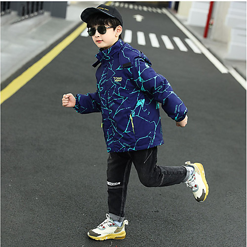 

Boys' Hiking 3-in-1 Jackets Winter Outdoor Patchwork Thermal Warm Waterproof Windproof Breathable Winter Jacket Top Hunting Fishing Climbing Red Blue Green / Kid's