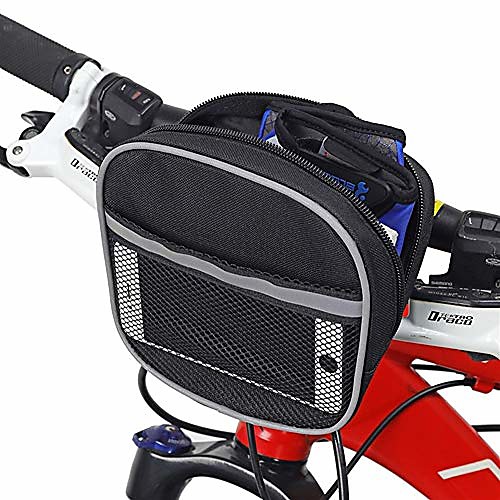 

wy bicycle bag on the bike handlebars,cycling front steering wheel bags basket,mountain bike front case pouch bag for men zyfgf-76 (color : black)