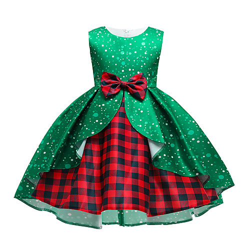 

Santa Suit Dress Girls' Kid's Christmas Christmas Christmas Polyester Dress