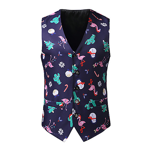 

Santa Claus Cosplay Costume Men's Adults' Christmas Christmas Christmas Polyester Vest