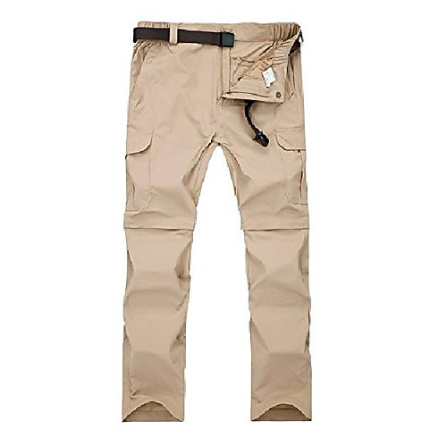 

women's outdoor quick dry convertible lightweight hiking fishing zip off cargo work pants trousers khaki