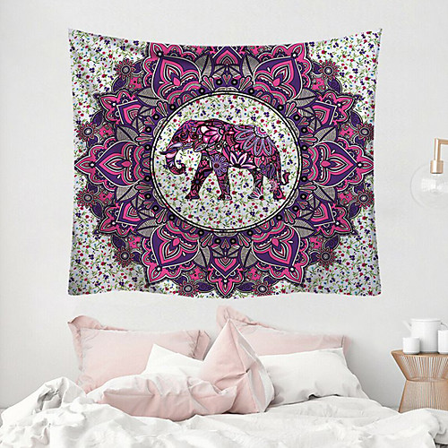 

Mandala Bohemian Wall Tapestry Art Decor Blanket Curtain Picnic Tablecloth Hanging Home Bedroom Living Room Dorm Decoration Boho Hippie Polyester Fiber Mandala Lndia Elephant