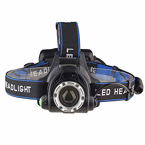 

led sensor headlight glare charging long-range zoom outdoor head-mounted night fishing bicycle light sensor headlight (color : blue, size : 9.38.9cm)