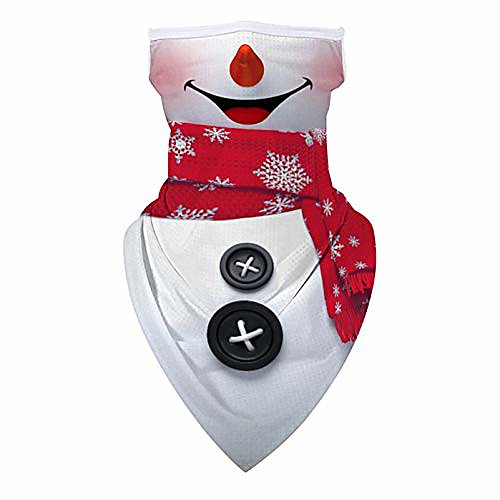 

christmas face bandana snowman neck gaiter face scarf neck cover face cover headwear with ear loops xmas decorations for men women teens