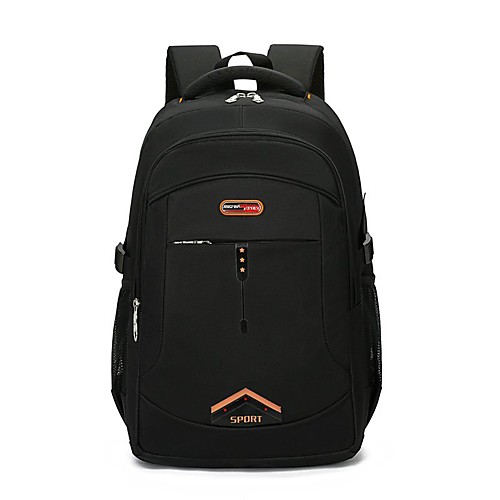

Women's Unisex Nylon Special Material School Bag Commuter Backpack Large Capacity Lightweight Zipper Solid Color Sports & Outdoor Daily Backpack Blue Orange Green Gray