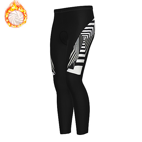 

21Grams Men's Cycling Tights Cycling Pants Winter Fleece Bike Tights Padded Shorts / Chamois Pants Thermal Warm Fleece Lining Breathable Sports Black Mountain Bike MTB Road Bike Cycling Clothing