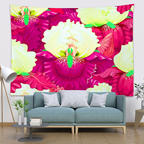 

Wall Tapestry Art Decor Blanket Curtain Hanging Home Bedroom Living Room Decoration Polyester Plant Flower Floral Blooming