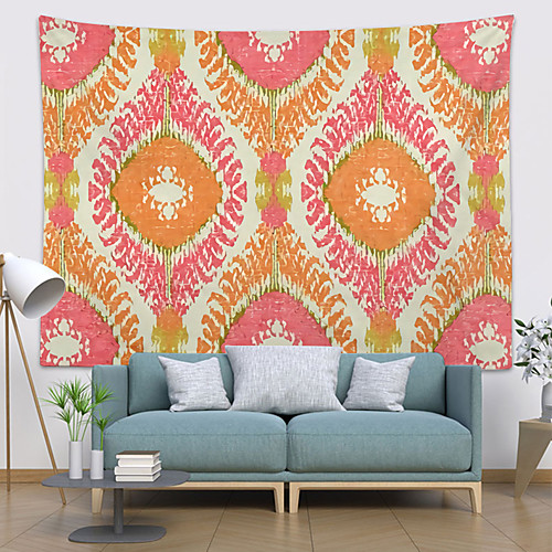 

Wall Tapestry Art Decor Blanket Curtain Hanging Home Bedroom Living Room Decoration Polyester Colorful Ellipse Multicolor Background
