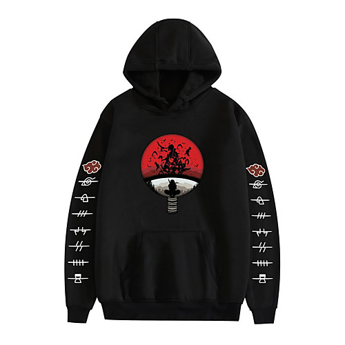 

Inspired by Naruto Uchiha Itachi Cosplay Costume Hoodie Polyester / Cotton Blend Graphic Printing Harajuku Graphic Hoodie For Women's / Men's