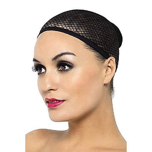 

women's mesh wig cap, black, 6 pack