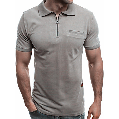 

Men's Hiking Polo Shirt Short Sleeve Tee Tshirt Sweatshirt Top Outdoor Lightweight Breathable Quick Dry Sweat wicking Spring Summer Solid Color Navy White Black Hunting Fishing Climbing