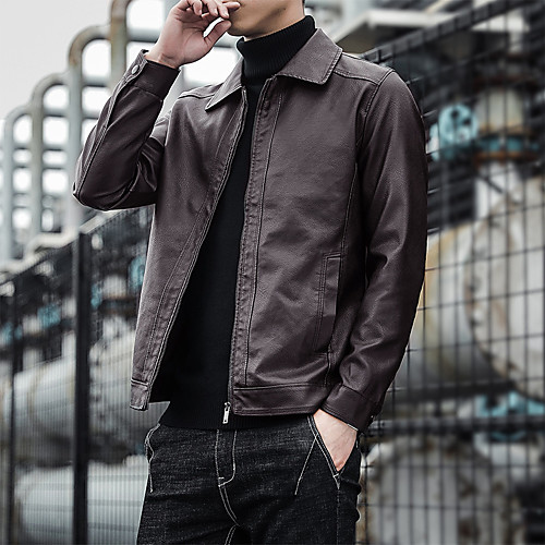 

blingsoul brown biker jacket men
