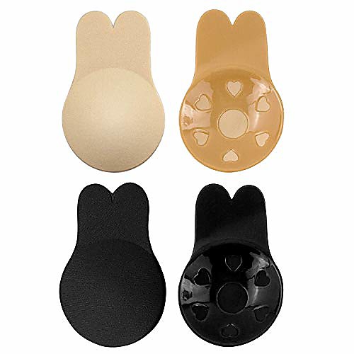 

women lift up invisible bra tape,adhesive strapless breast lift nipplecovers backless bra & #40;2 pairs& #41; & #40;multicoloured, small& #41;