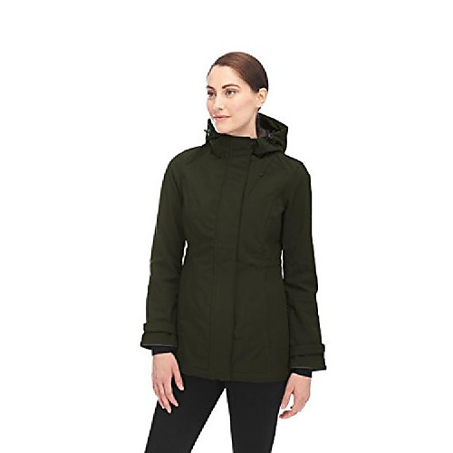 

women's softshell coat, olive, medium
