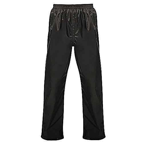 

pro mens packaway waterproof breathable overtrousers (small) (black)