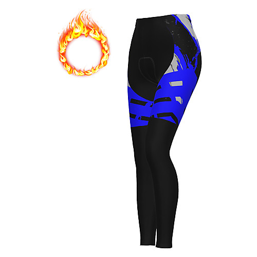 

21Grams Women's Cycling Tights Cycling Pants Winter Fleece Bike Tights Padded Shorts / Chamois Pants Thermal Warm Fleece Lining Breathable Sports Fuchsia / Blue / Green Mountain Bike MTB Road Bike