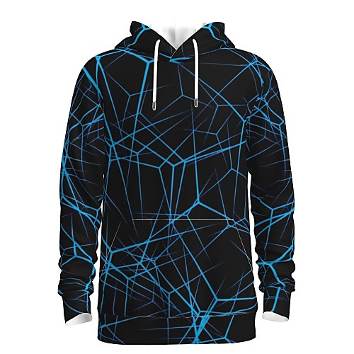

Men's Pullover Hoodie Sweatshirt Print Graphic 3D Front Pocket Hooded Daily 3D Print 3D Print Casual Hoodies Sweatshirts Long Sleeve Blue