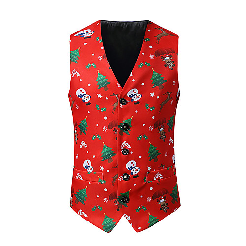 

Santa Claus Cosplay Costume Men's Adults' Christmas Christmas Christmas Polyester Vest